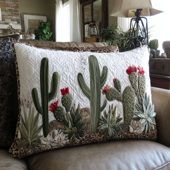 Housse de Coussin Matelassée Cactus NCU0PT8625