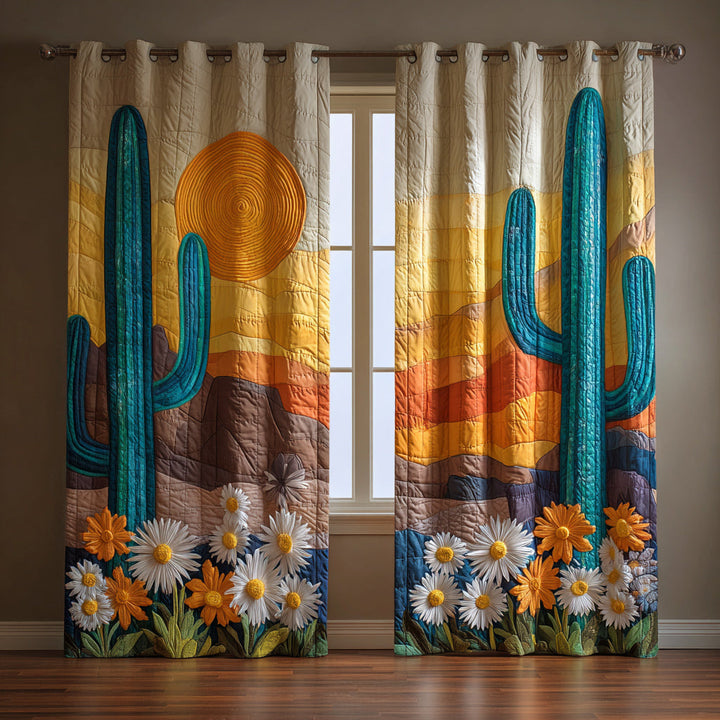 Rideaux Matelassés Cactus Teal Meadow NCU0HH1484