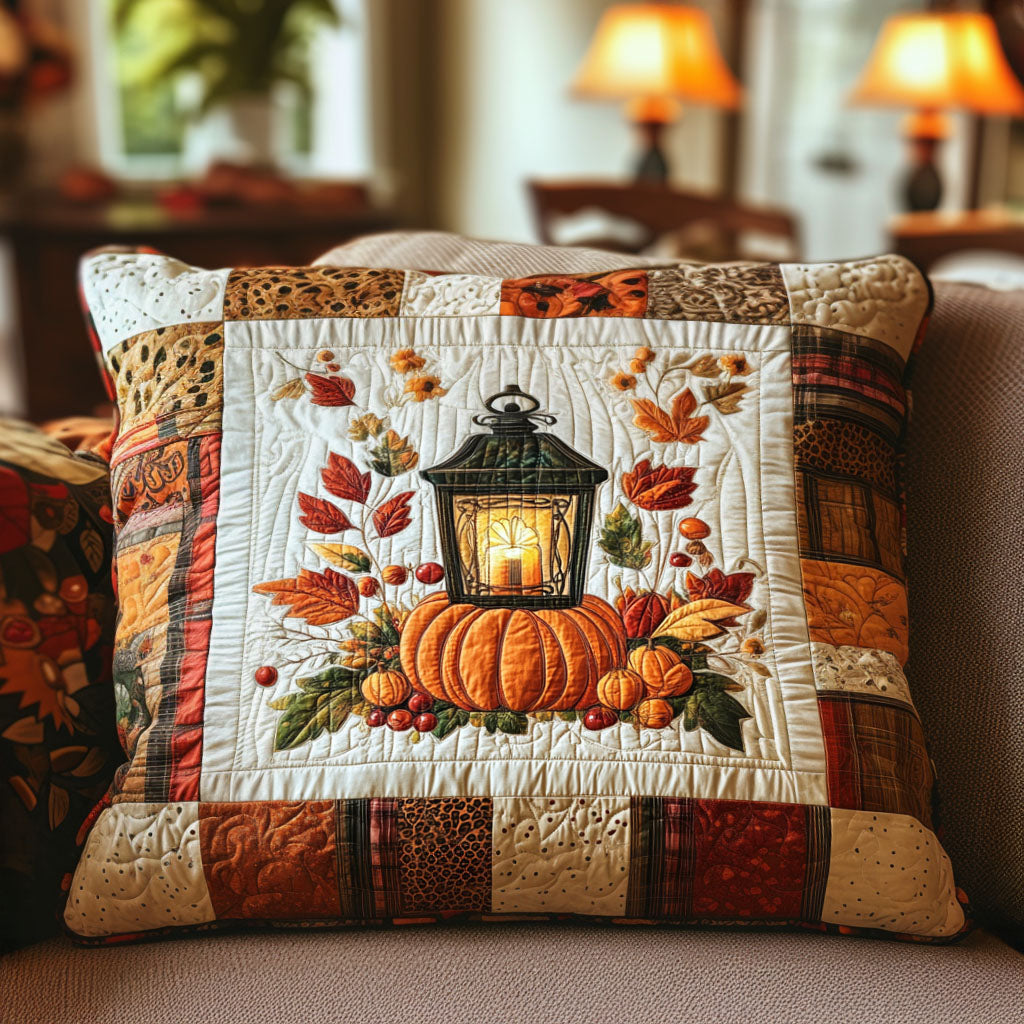 Housse de Coussin Matelassée d'Automne à la Bougie NCU0PT8686