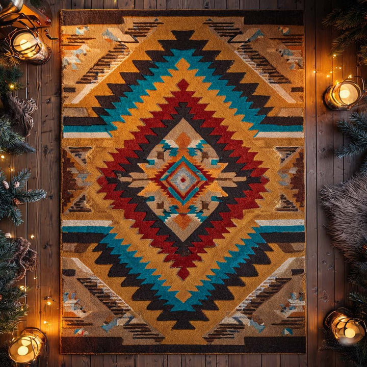 Canyon Sunrise Chevron Area Rug NCU0XD1846