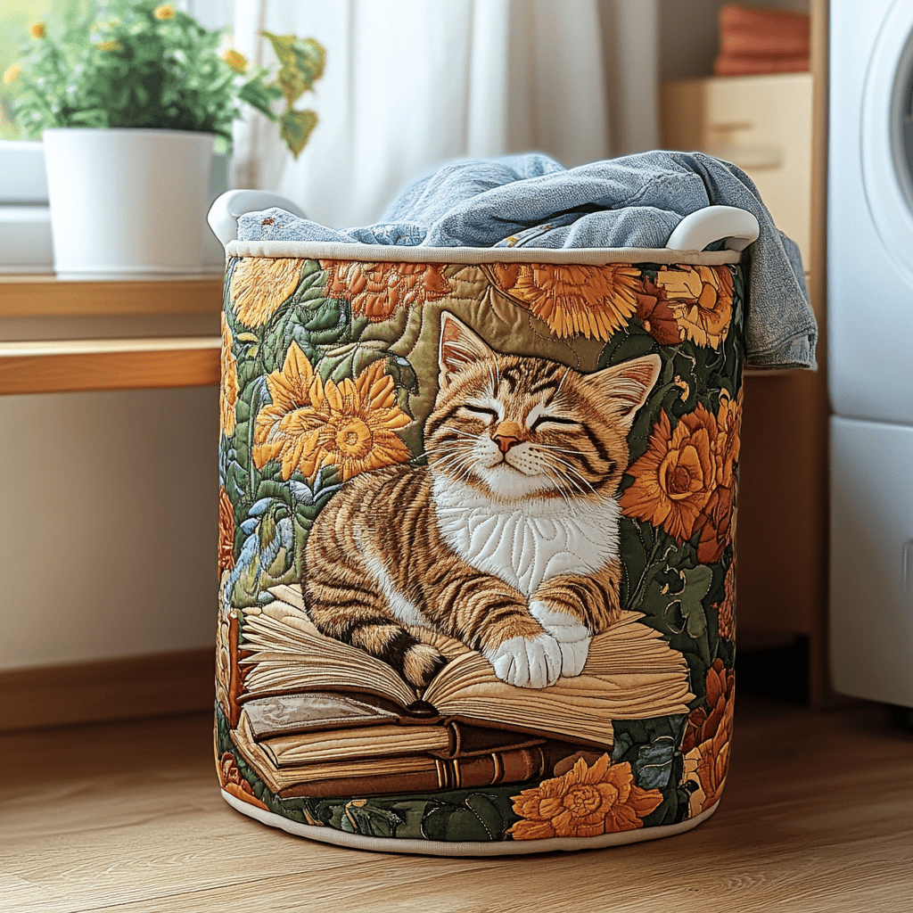 Panier à Linge Matelassé Cat Blossom NCU0DDK804