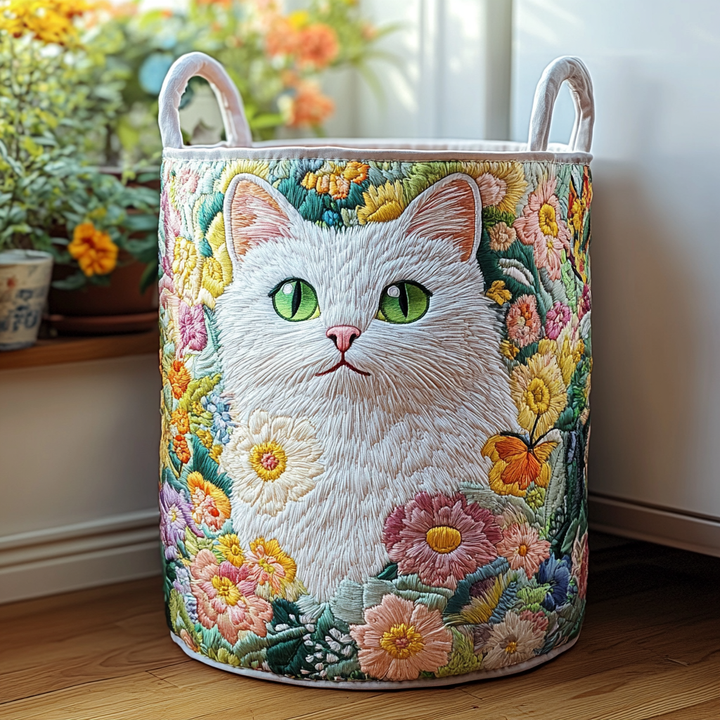 Panier à linge matelassé Chat Gathering NCU0DDK807