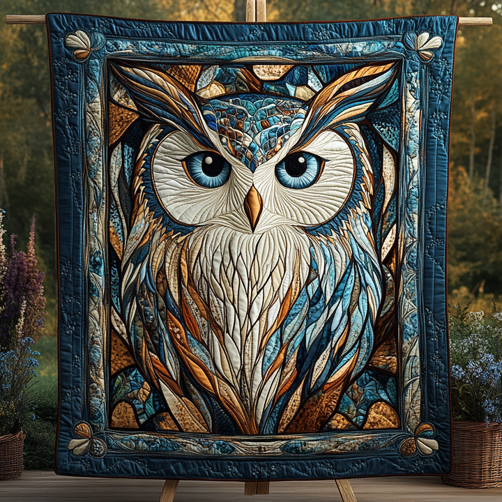 Couverture Matelassée Hibou Céleste NCU0DK2201