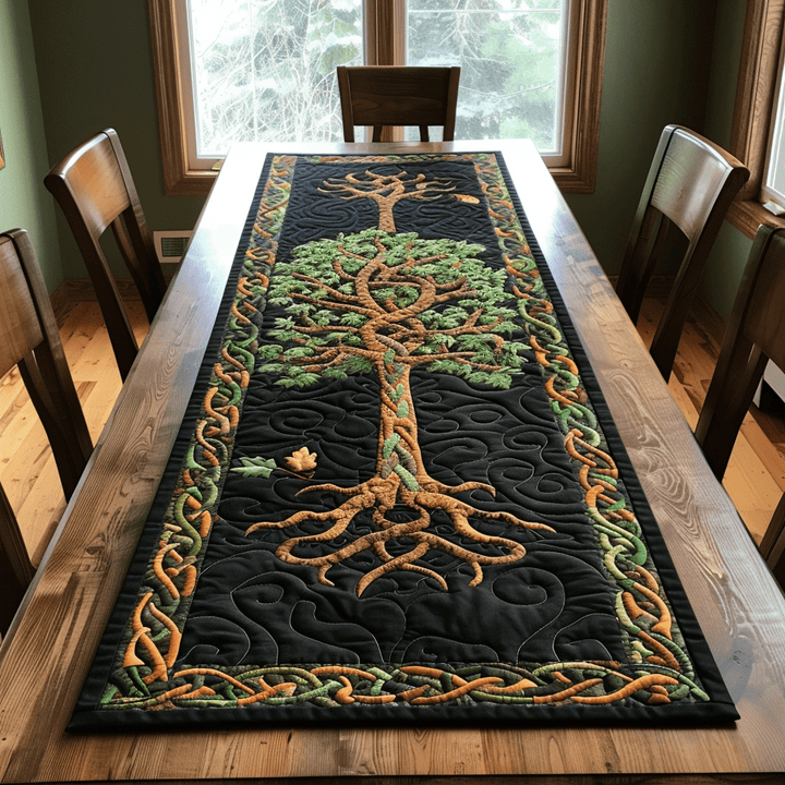 Nappe Quiltée Arbre en Nœud Celtique NCU0TH453