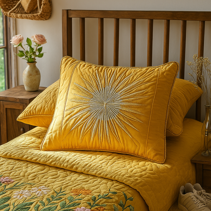 Housse de Coussin Matelassée Golden Horizon NCU0VL937