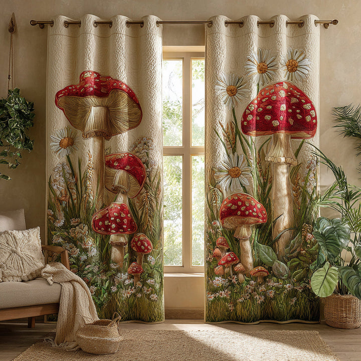 Rideaux Matelassés Chic Champignon Marguerite NCU0HH1490