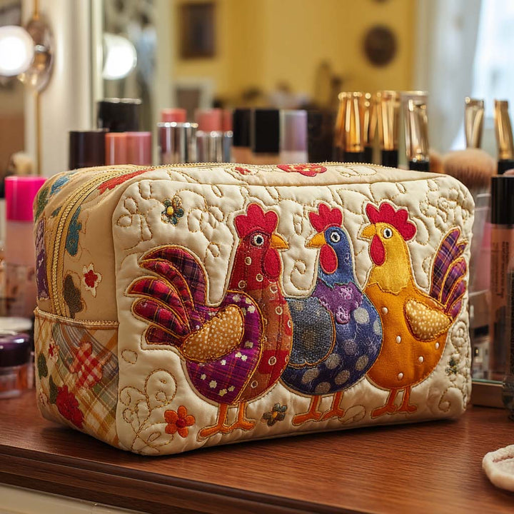 Trousse de maquillage matelassée Chicken Dream