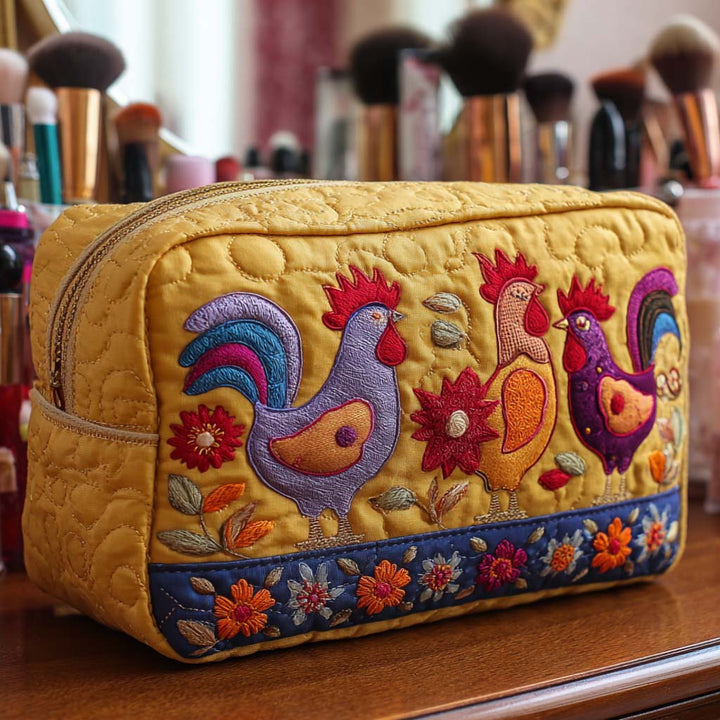 Trousse de Maquillage Matelassée Chicken Haven