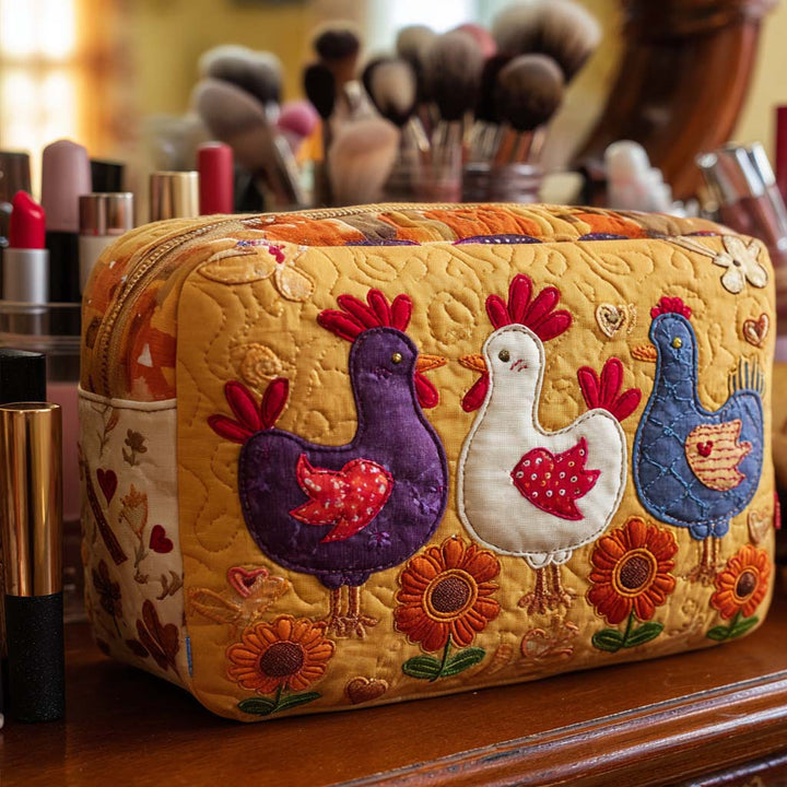 Trousse de maquillage matelassée en poulet léger