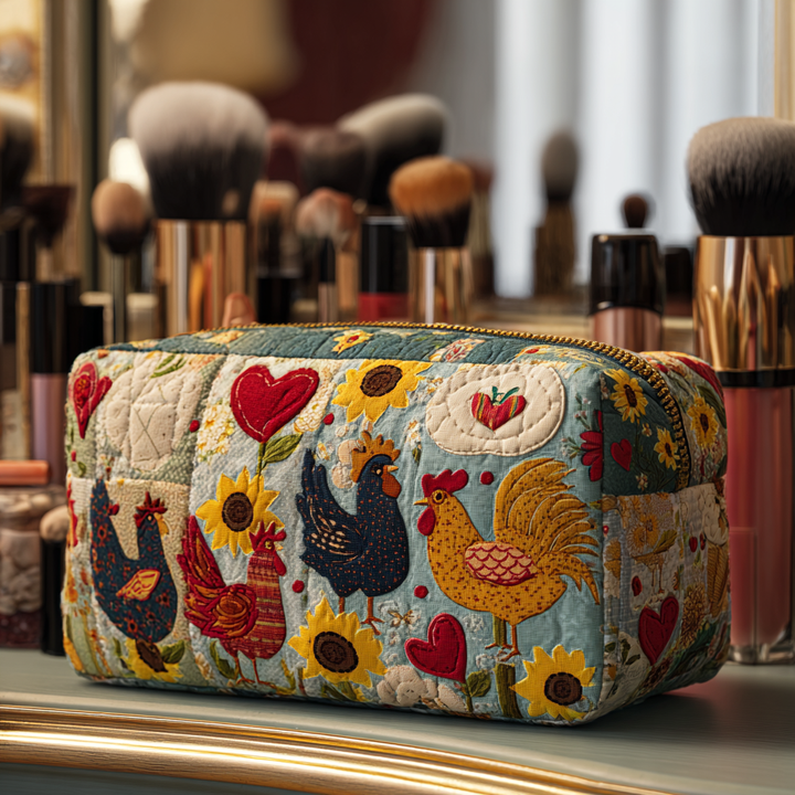 Trousse de Maquillage Matelassée Poulet