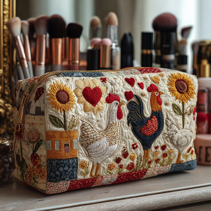 Trousse de Maquillage Matelassée Chicken Valley