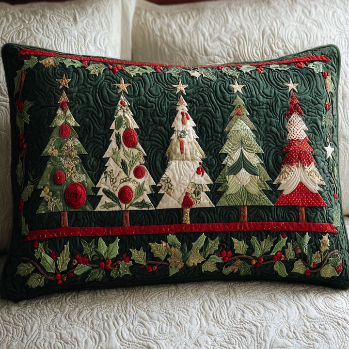 Housse de Coussin Matelassée Forêt de Noël NCU0NT9891
