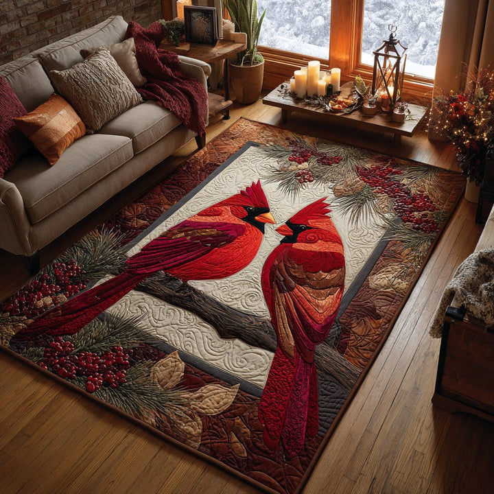 Christmas Cardinal Warmth Area Rug NCU0DV8792