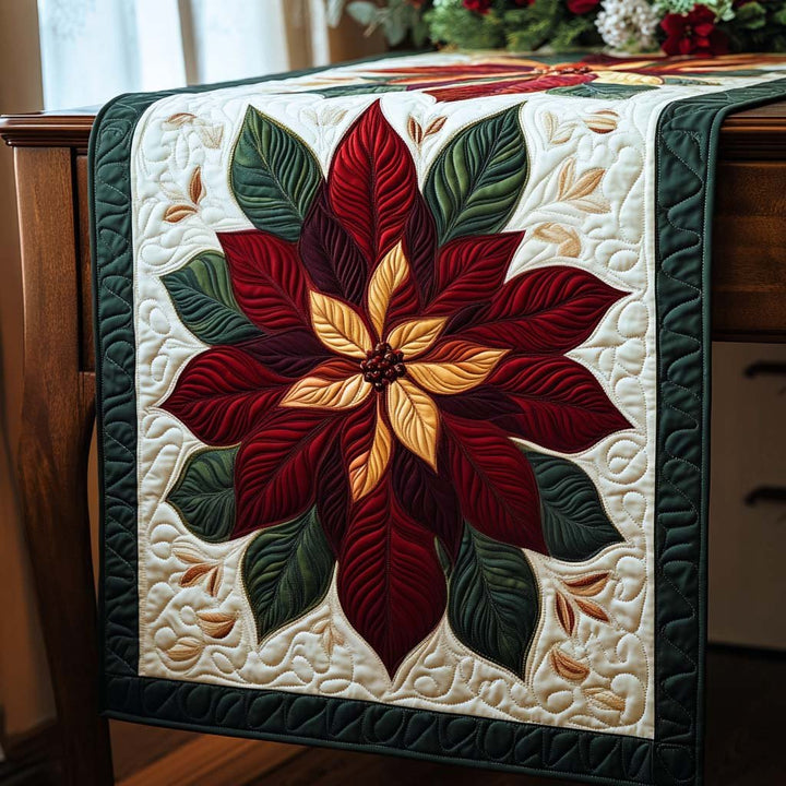 Nappe Quiltée Fleur de Noël NCU0NT1644