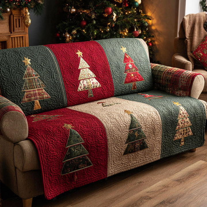 Housse de canapé matelassée en pin de Noël