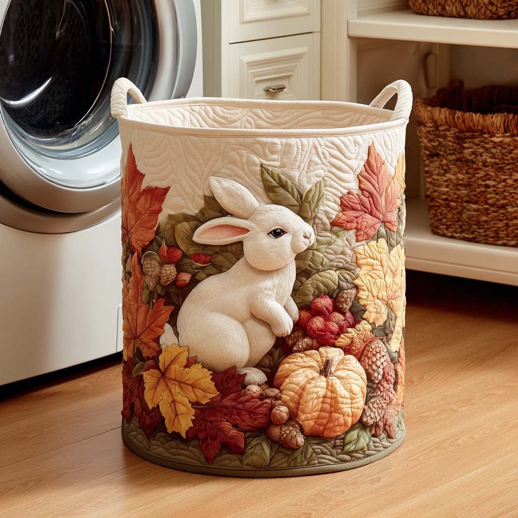 Panier à Linge Matelassé Lapin à la Cannelle NCU0NTD070