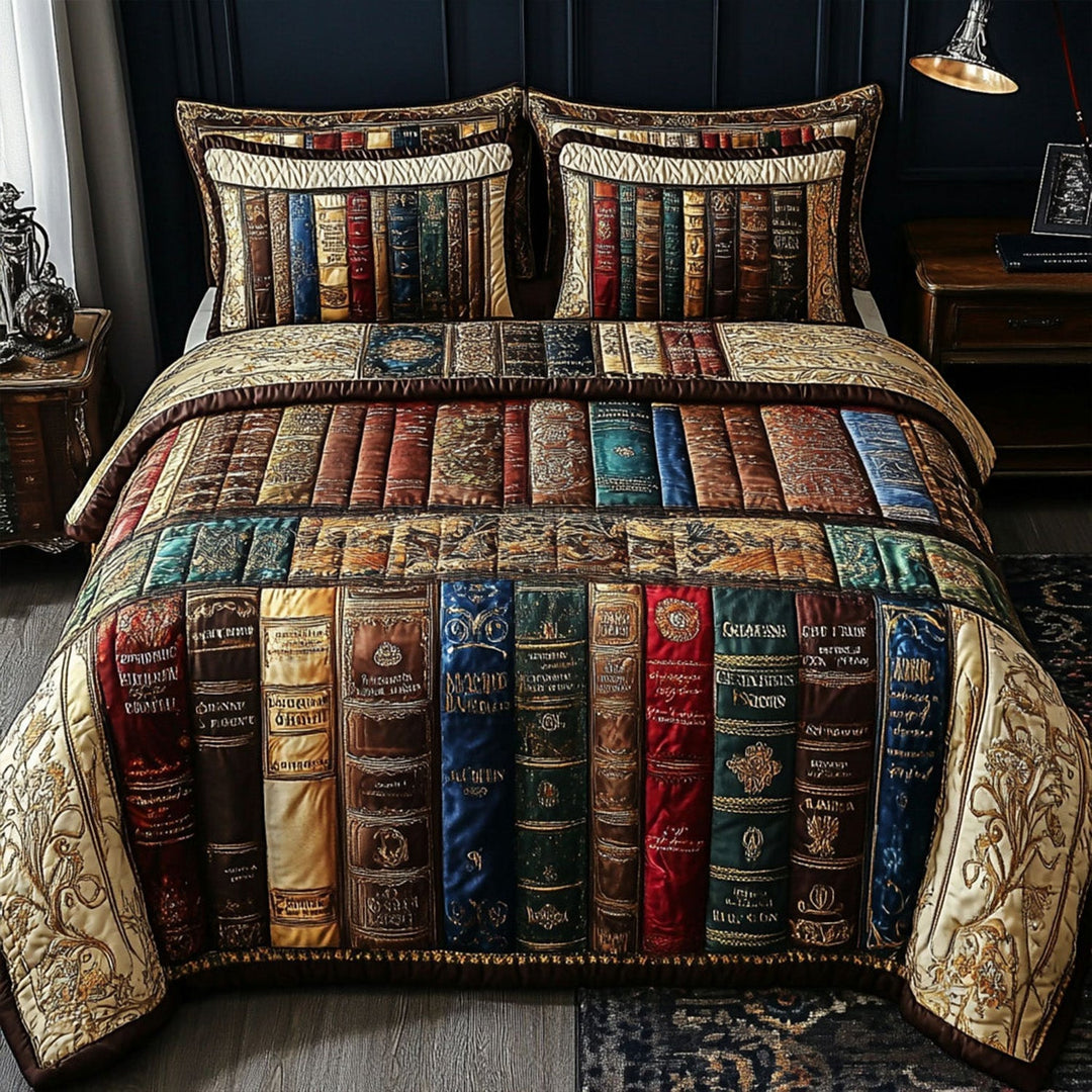 Ensemble de literie matelassé vintage 3 pièces