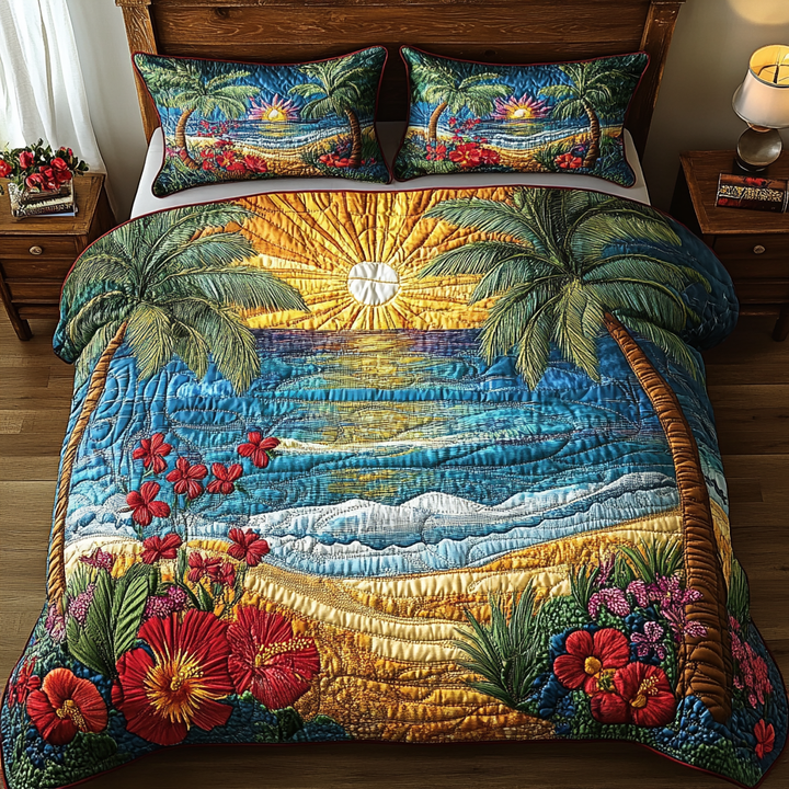 Ensemble de literie matelassé 3 pièces Coastal Bliss