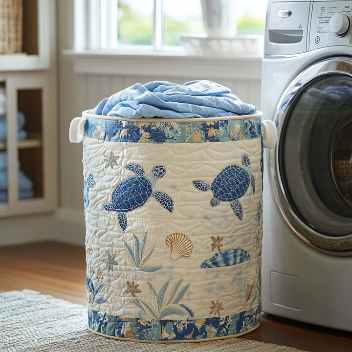 Panier à linge matelassé Tortue de mer NCU0QN030