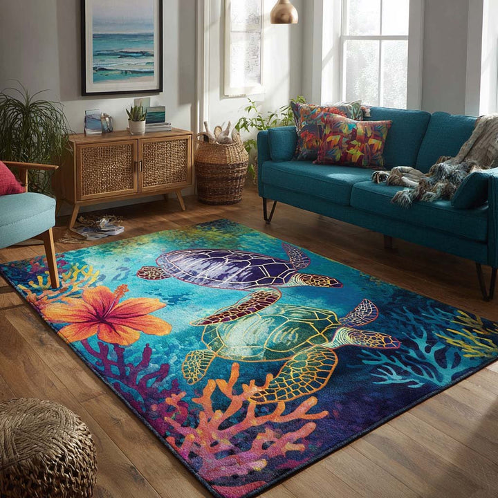 Coastal Turtle Area Rug NCU0NT10054
