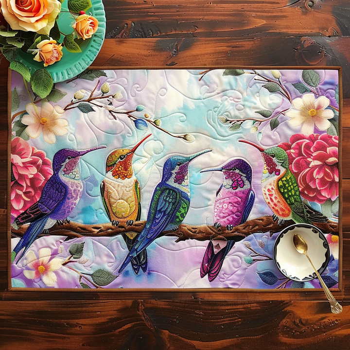 Nappe de Table Matelassée Célébration Oiseaux Colorés NCU0TL066