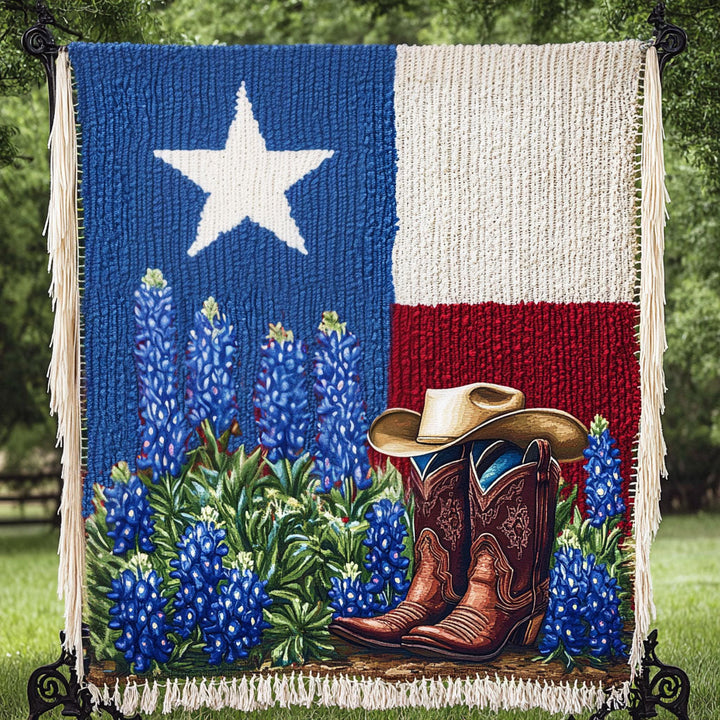 Couverture Tissée au Charme Cowboy