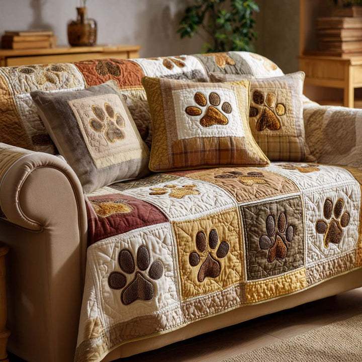 Housse de canapé matelassée Cozy Paw