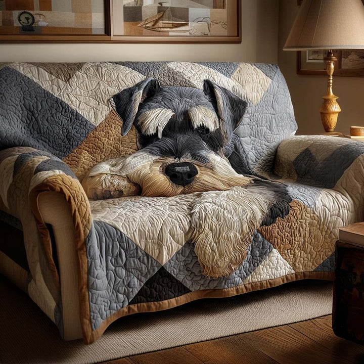 Housse de canapé matelassée pour Schnauzer confortable