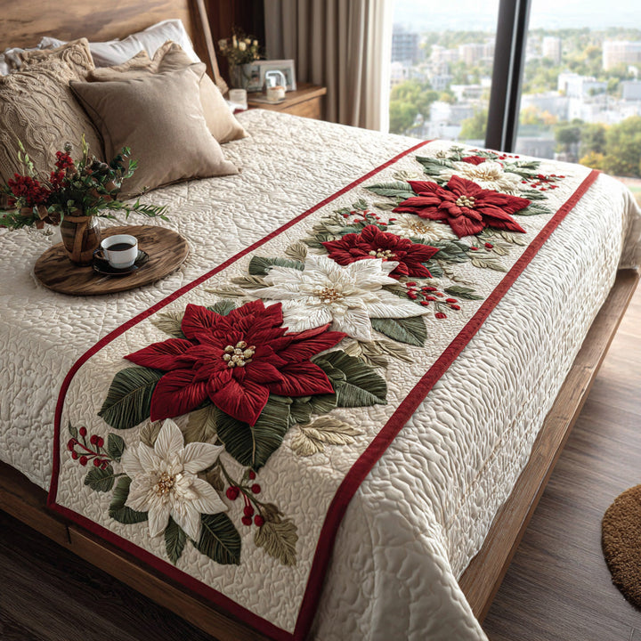 Couverture de lit matelassée Crimson Joy