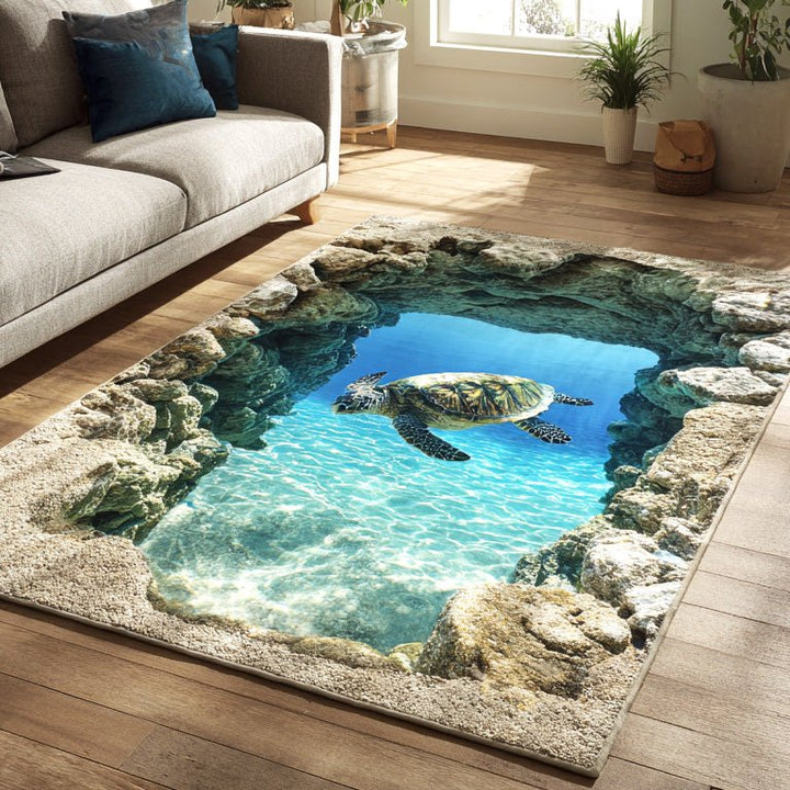 Tapis de zone en forme de tortue en cristal NCU0TV1691