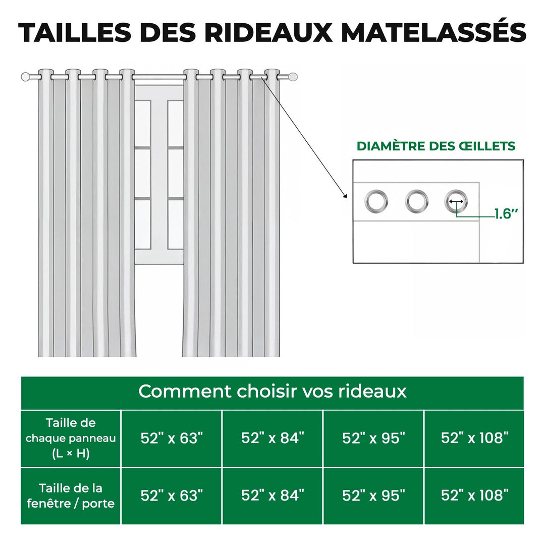 Rideaux Matelassés Flower Glory NCU0XD2312