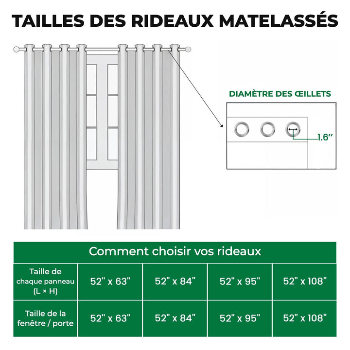 Rideaux Matelassés Flamant Tropical NCU0HH1731