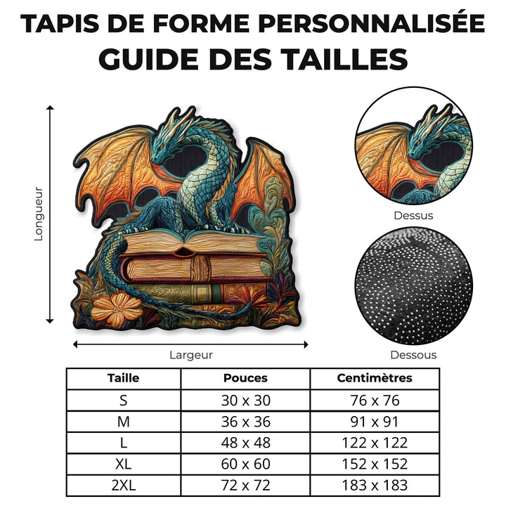 Tapis de forme personnalisée – guide des tailles