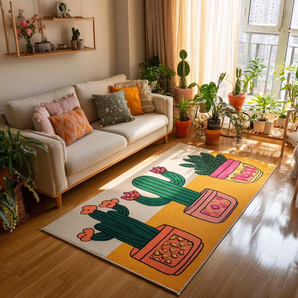 Tapis de zone en cactus mignon NCU0NT10110