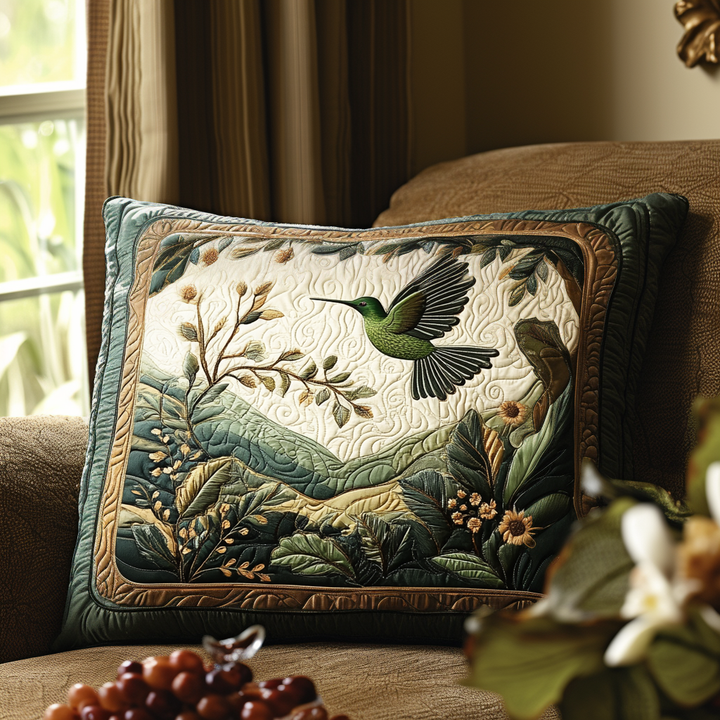 Housse de coussin en patchwork plumes dansantes NCU0DV5709