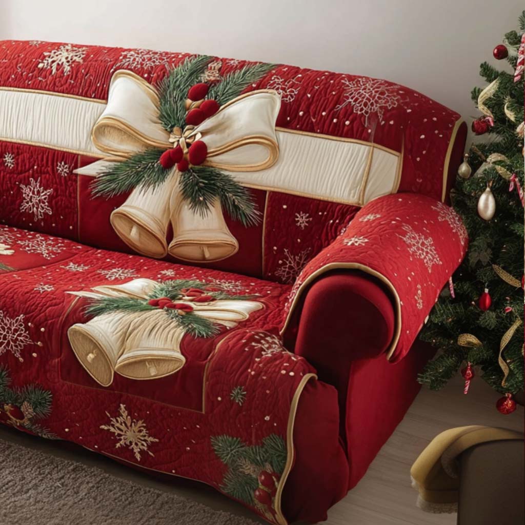 Housse de canapé matelassée de Noël