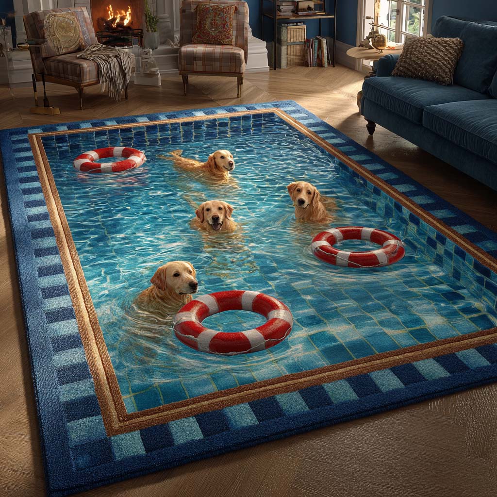 Tapis de zone Golden Retriever Profond NCU0HH1927