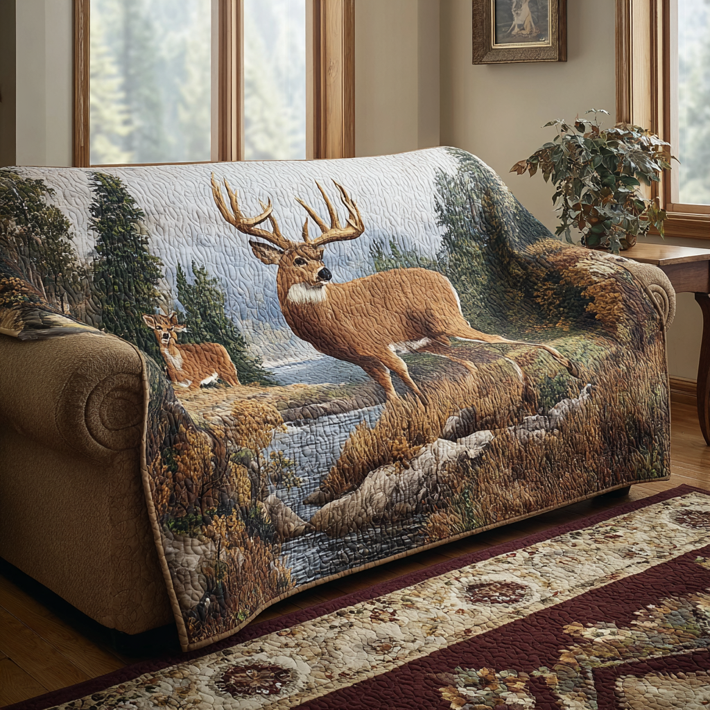 Housse de Canapé Matelassée Cerf