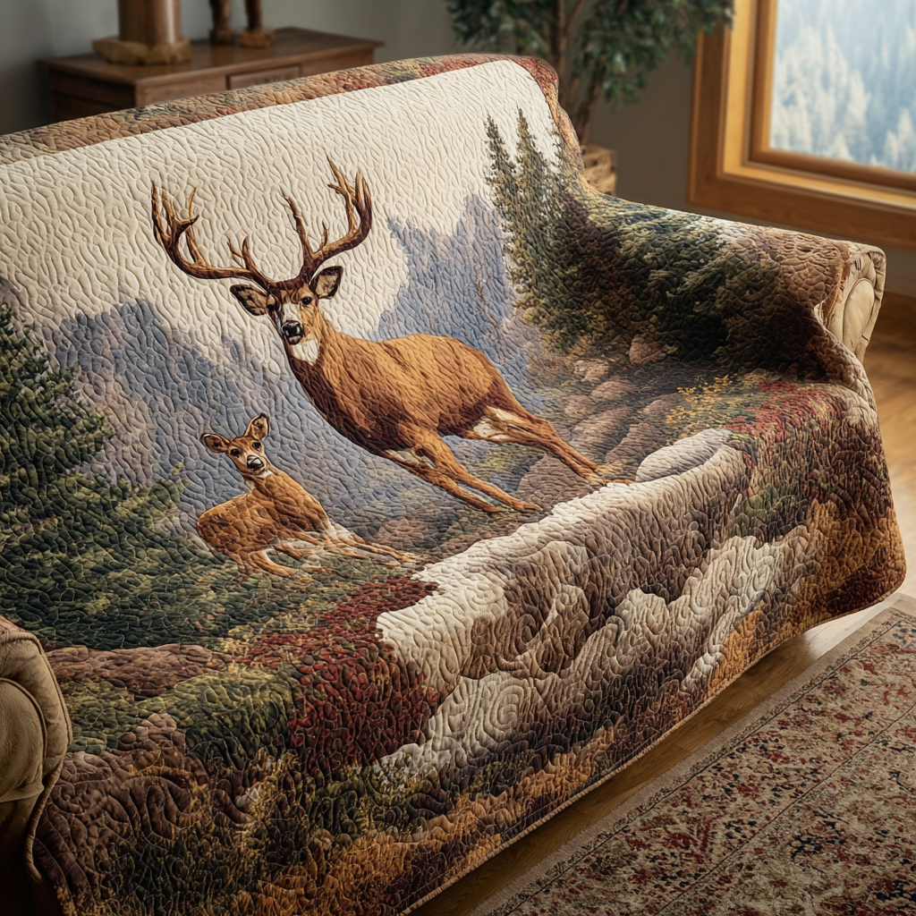 Housse de Canapé Matelassée Cerf