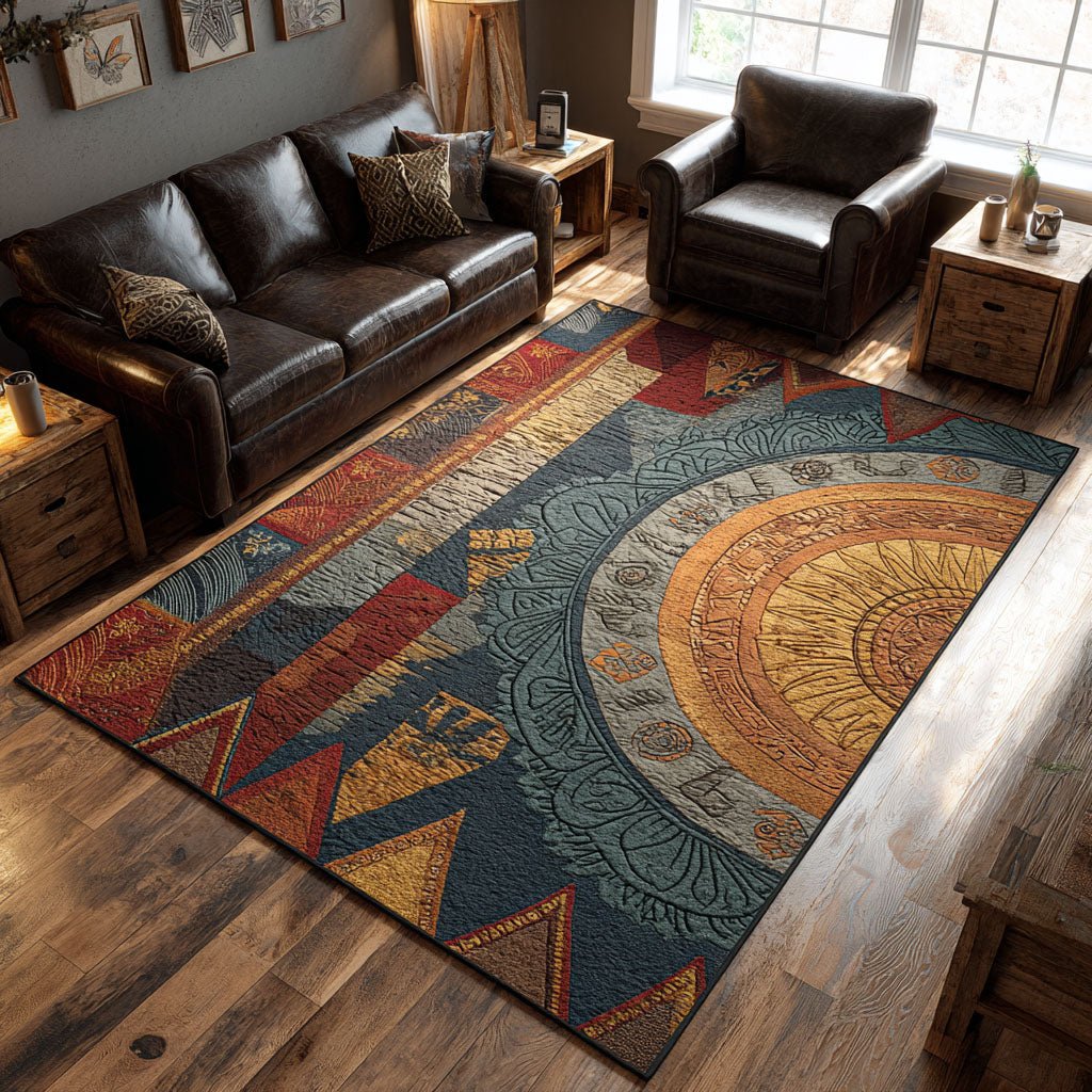 Tapis en cercle Desert Feather NCU0PT11604