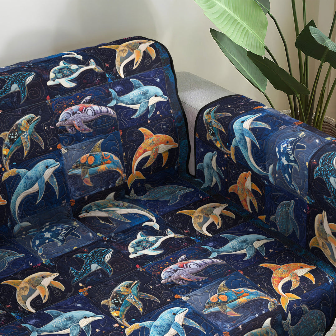 Housse de canapé matelassée Dolphin Dreams
