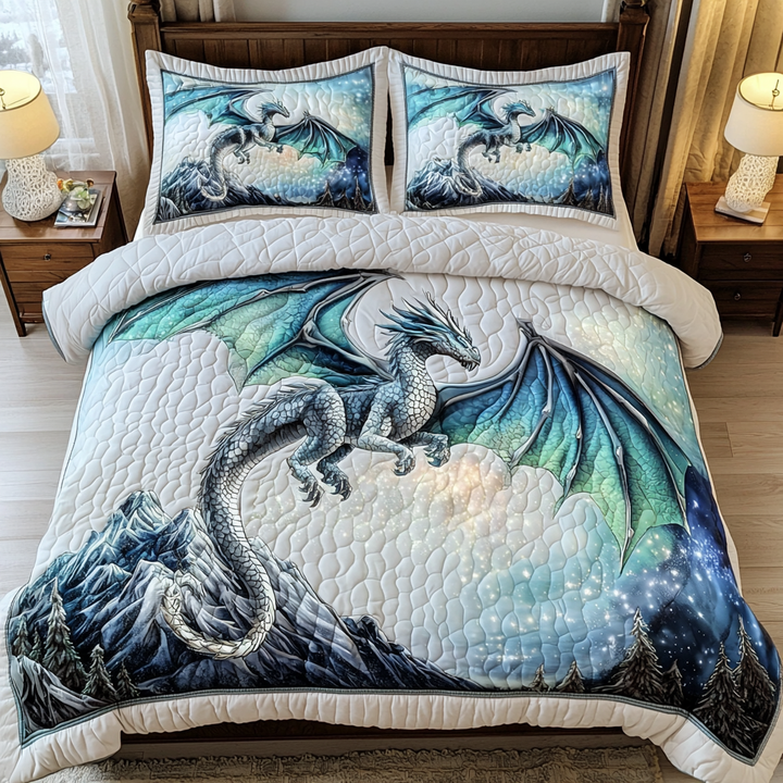 Ensemble de literie matelassé Dragon 3 pièces