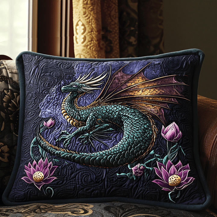 Housse de Coussin Matelassée Dragon Realm NCU0DV6469