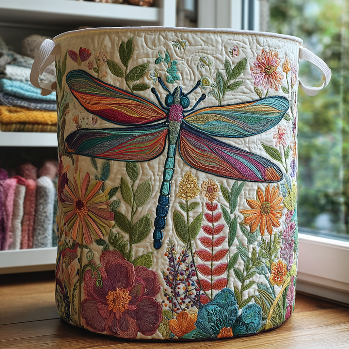 Panier à Linge Matelassé Jardin de Libellule NCU0DDK1148