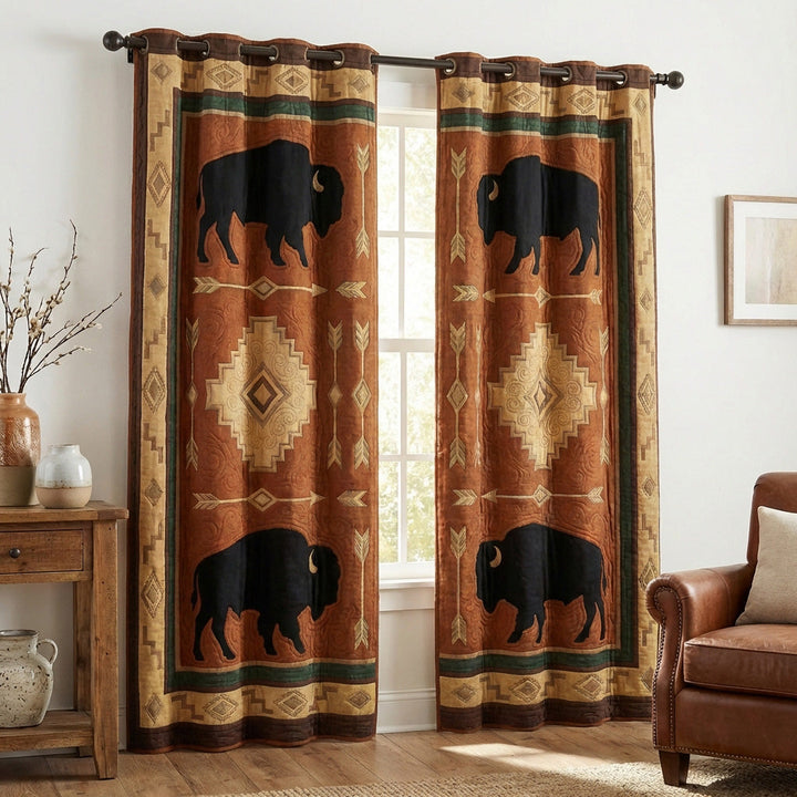 Rideaux matelassés Buffalo Earthbound NCU0TV1623