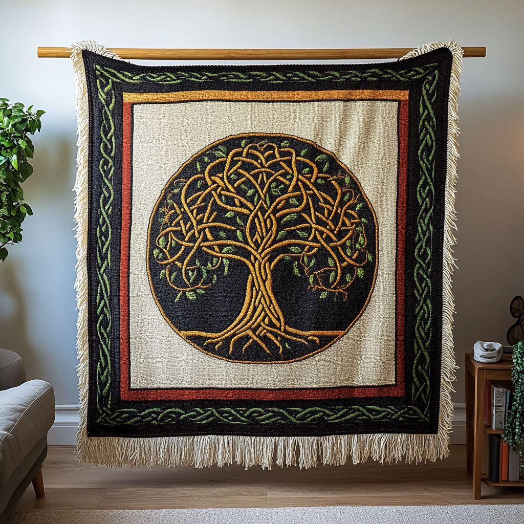 Couverture tissée Yggdrasil Earthbound