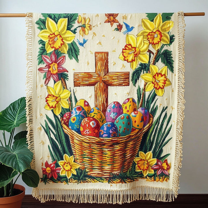 Couverture en Tissage Croix de Pâques NCU0NT4733