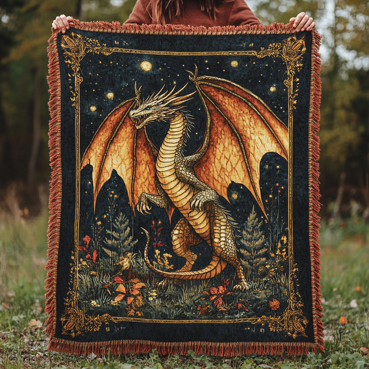 Couverture en Tissu Tissé Eldertale Dragon NCU0DV3934