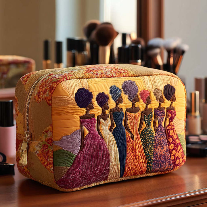 Trousse de Maquillage Matelassée Élégante
