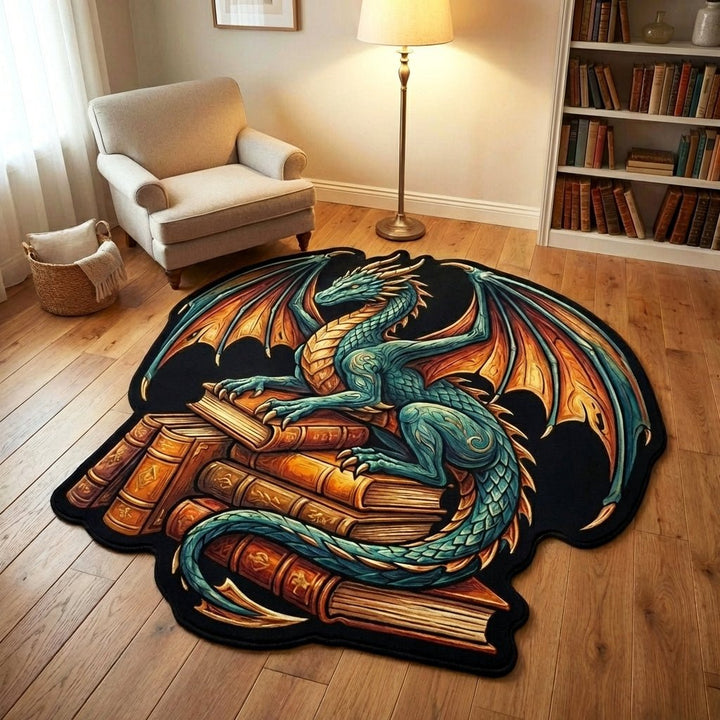 Tapis de forme personnalisée Dragon Émeraude NCU0TV1823